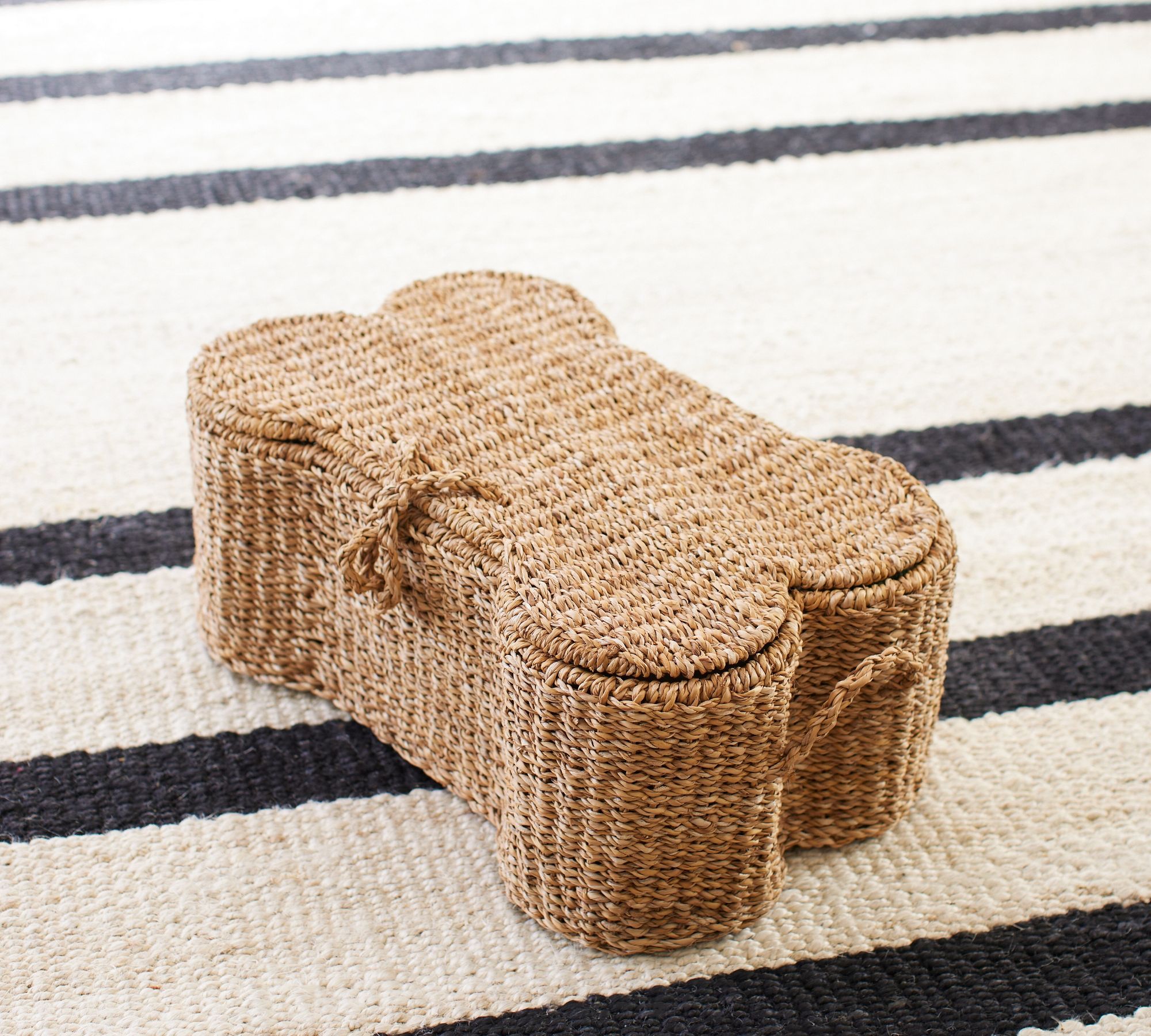 Safi Handwoven Seagrass Bone Storage Basket thumbnail 2