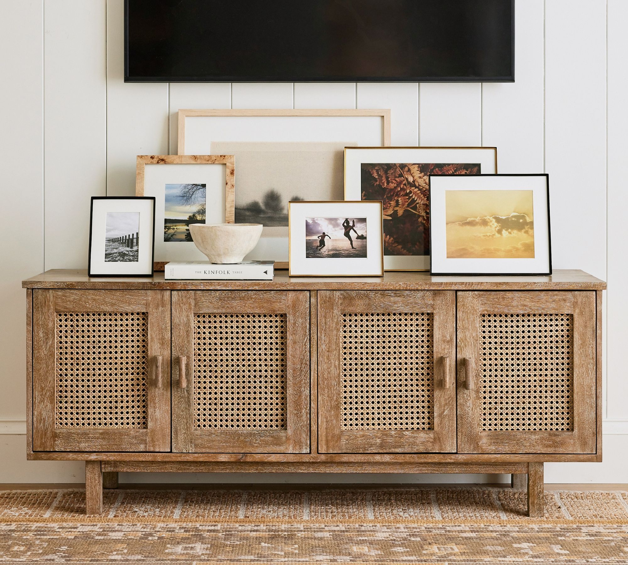 Tiburon Rectangular Cane Media Console thumbnail 2