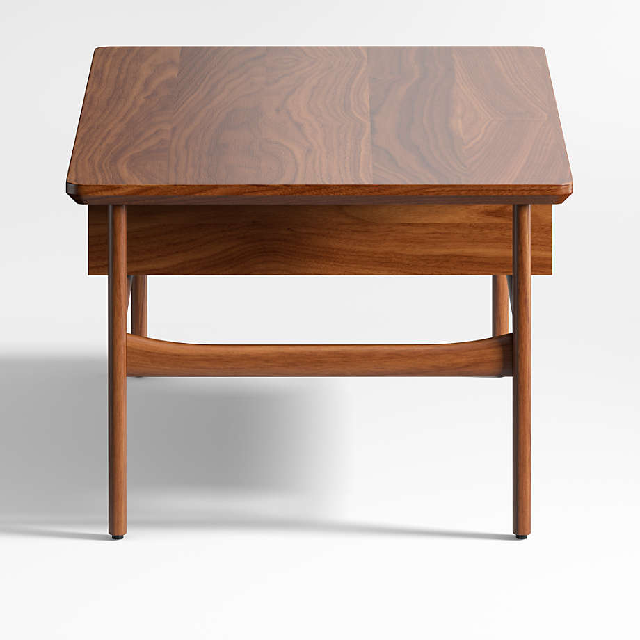 Tate Walnut Wood Storage Coffee Table thumbnail 2