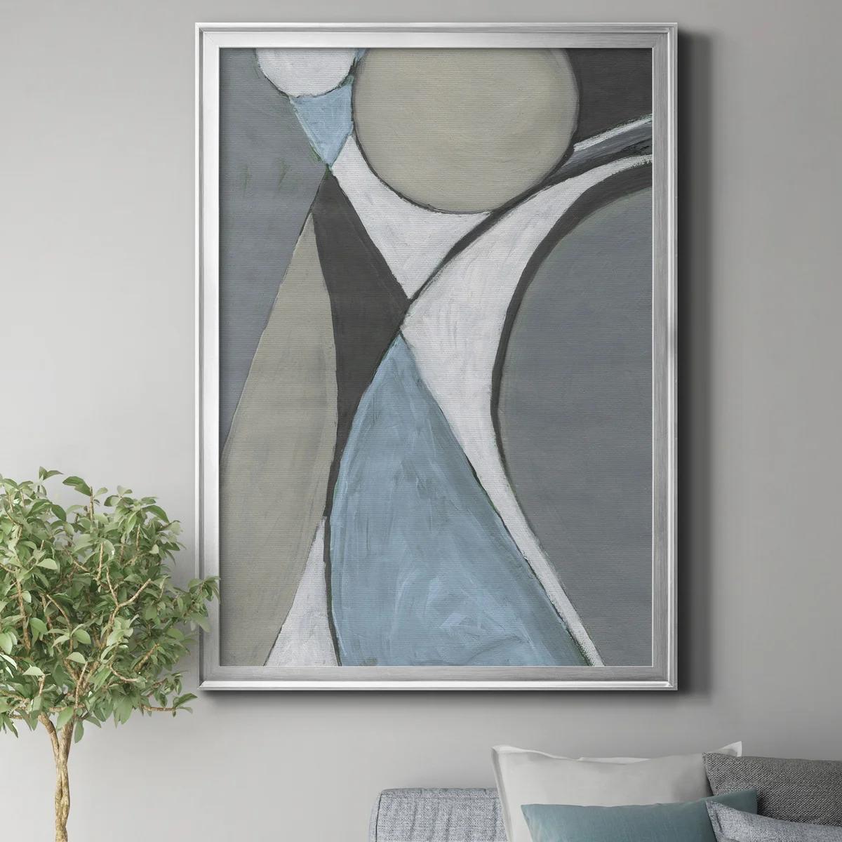 A Soft Jeweled Geometric II Framed On Canvas-30.5"x42.5" thumbnail 2