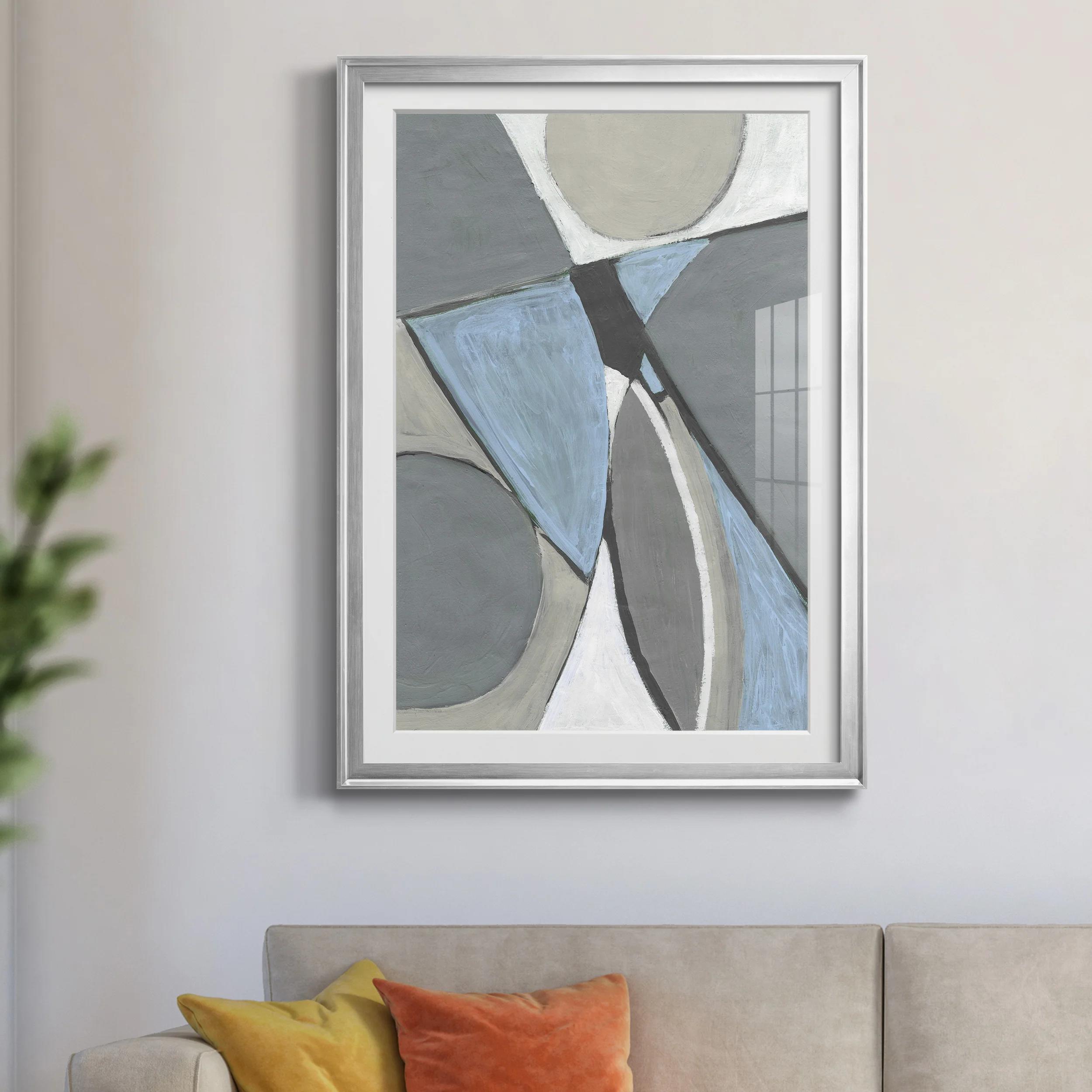 A Soft Jeweled Geometric I Framed On Canvas-30.5"x42.5" thumbnail 2