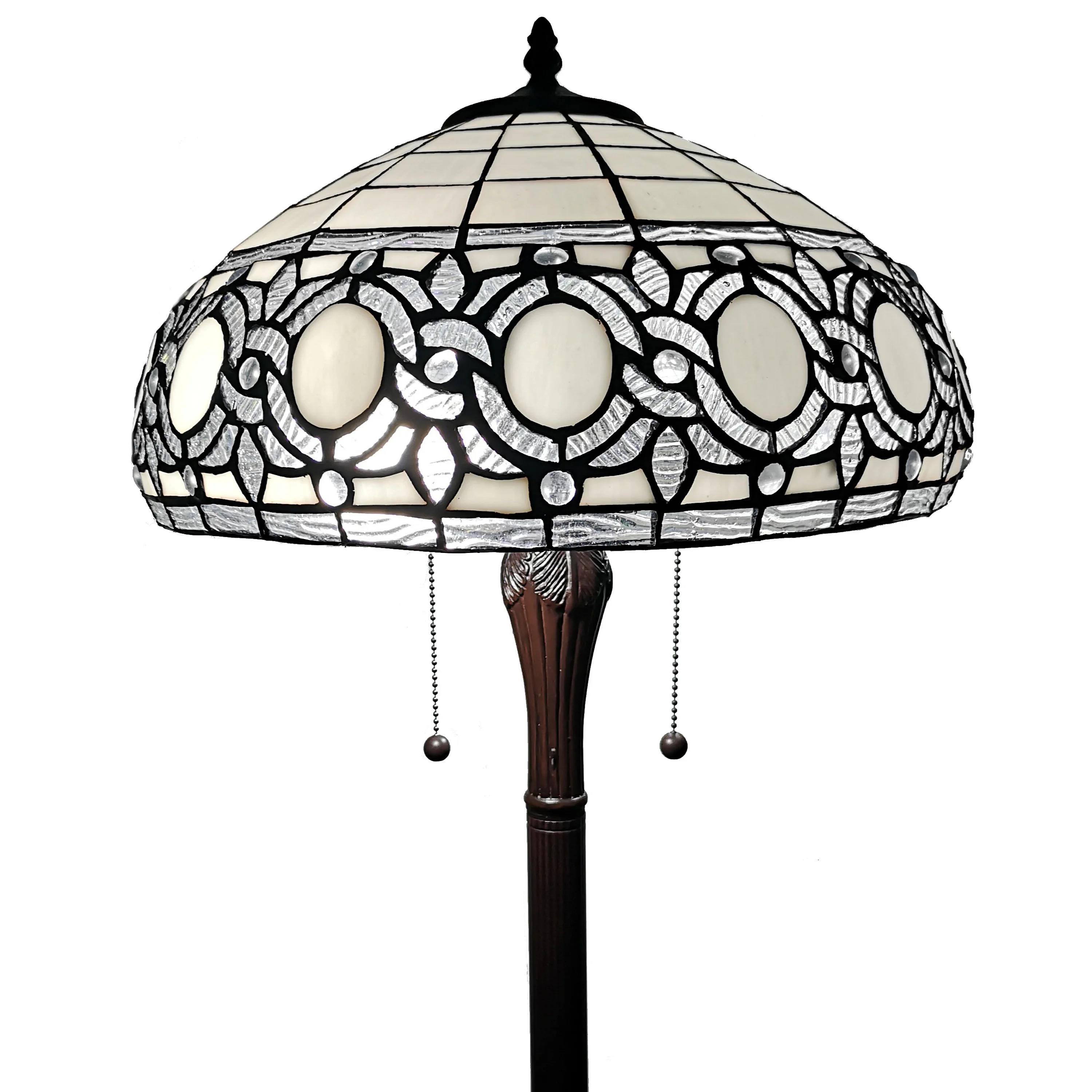 Tiffany Dark Brown Task Reading Floor Lamp thumbnail 5