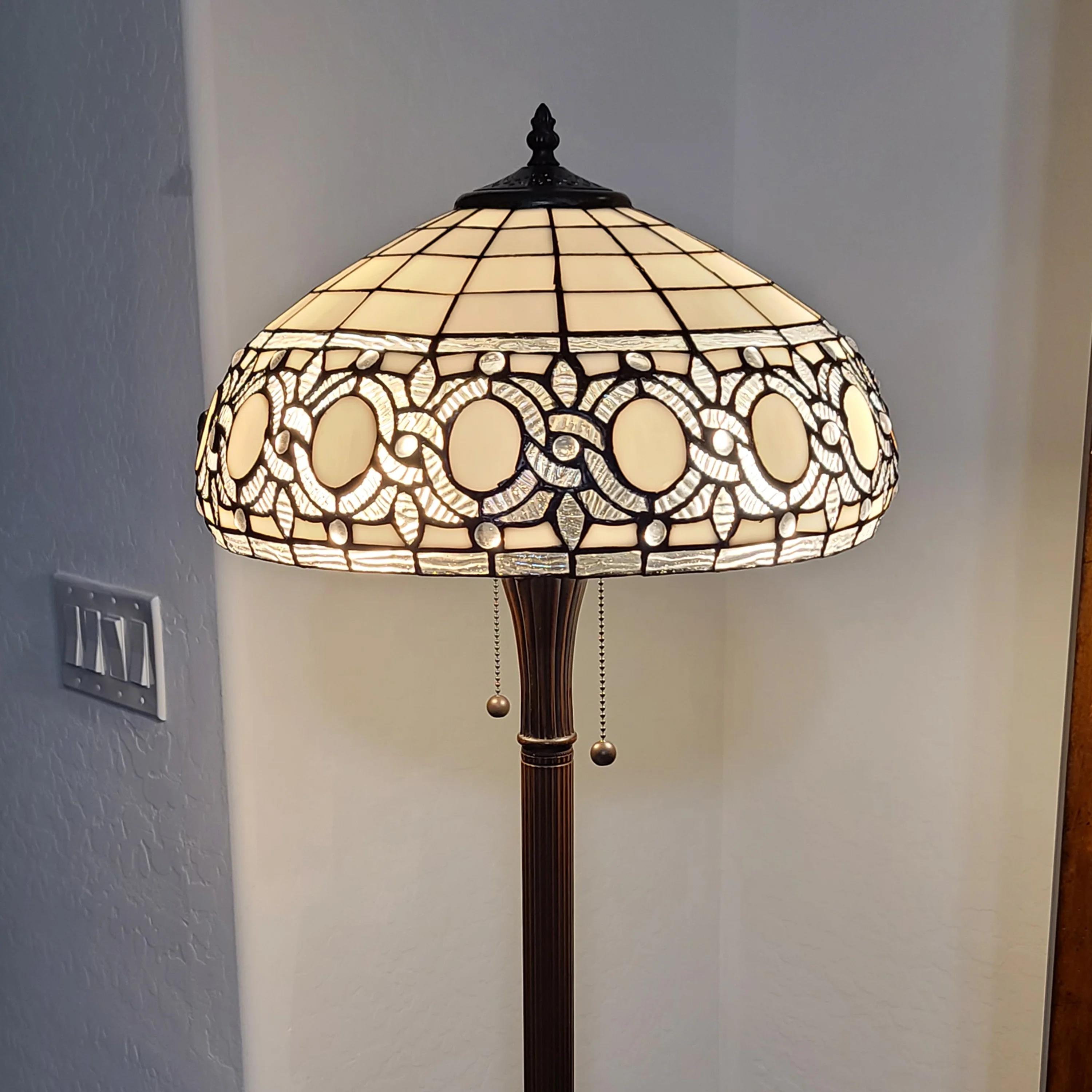 Tiffany Dark Brown Task Reading Floor Lamp thumbnail 6