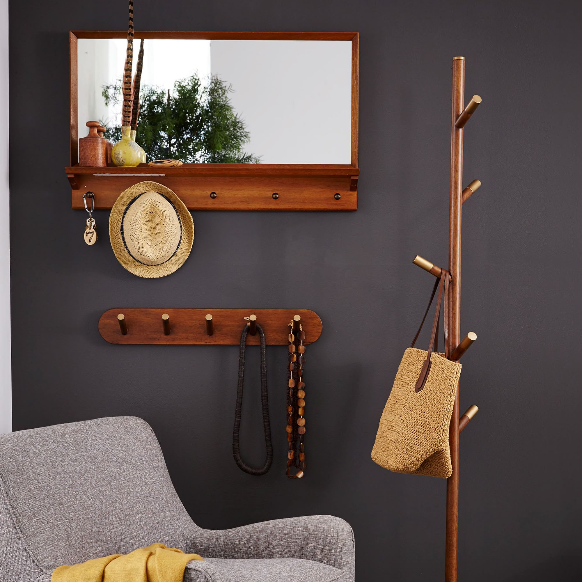 Mid Century Entryway Mirror thumbnail 2