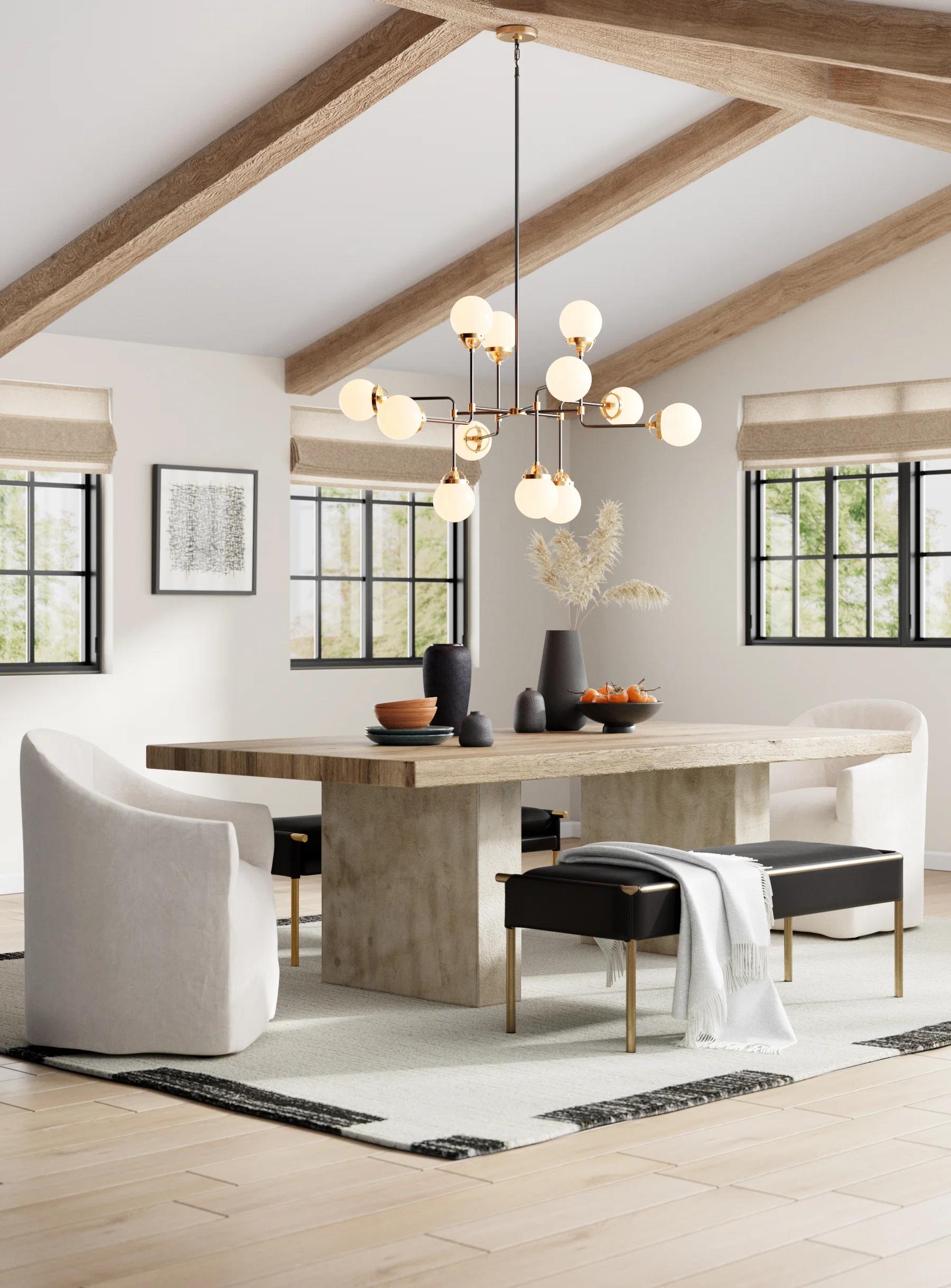 Newport 12 Light Dimmable Sputnik Modern Linear Chandelier thumbnail 2