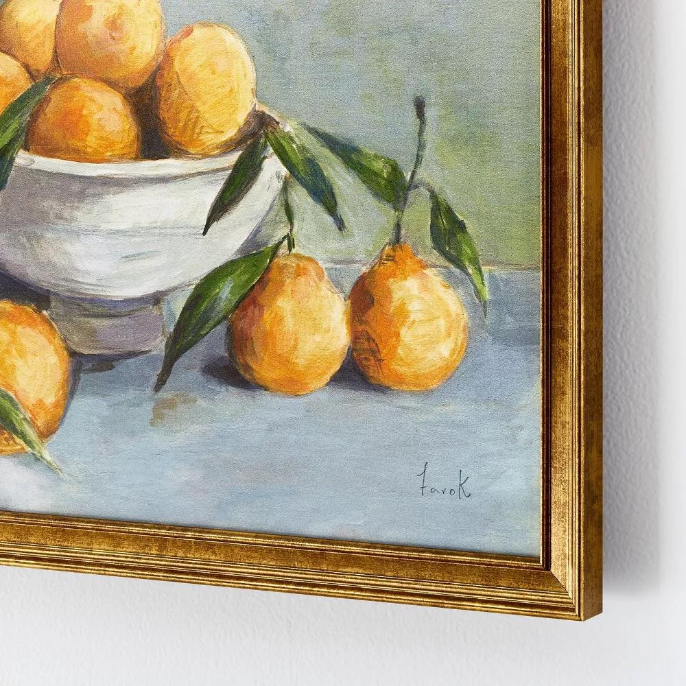 Citrus Harvest Framed Wall Canvas Antique Gold-18"x14" thumbnail 2