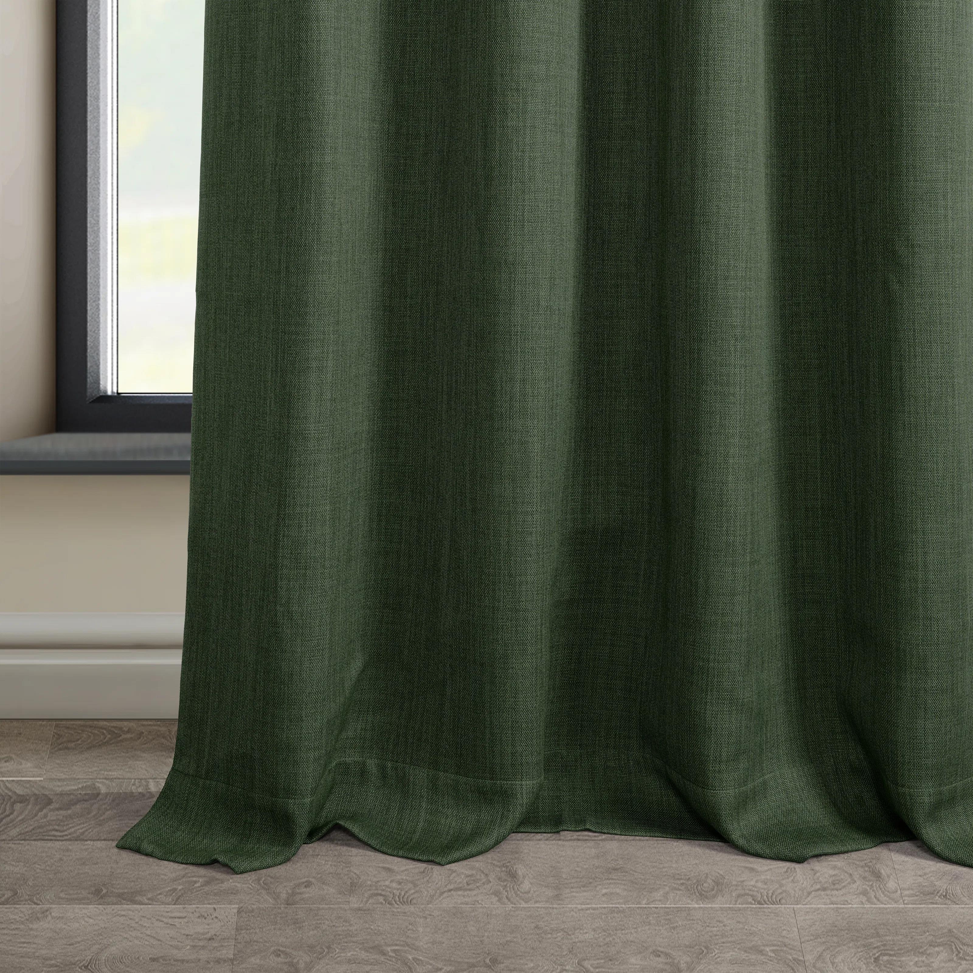 Oneridge Room Darkening Faux Linen Curtains-96" thumbnail 4