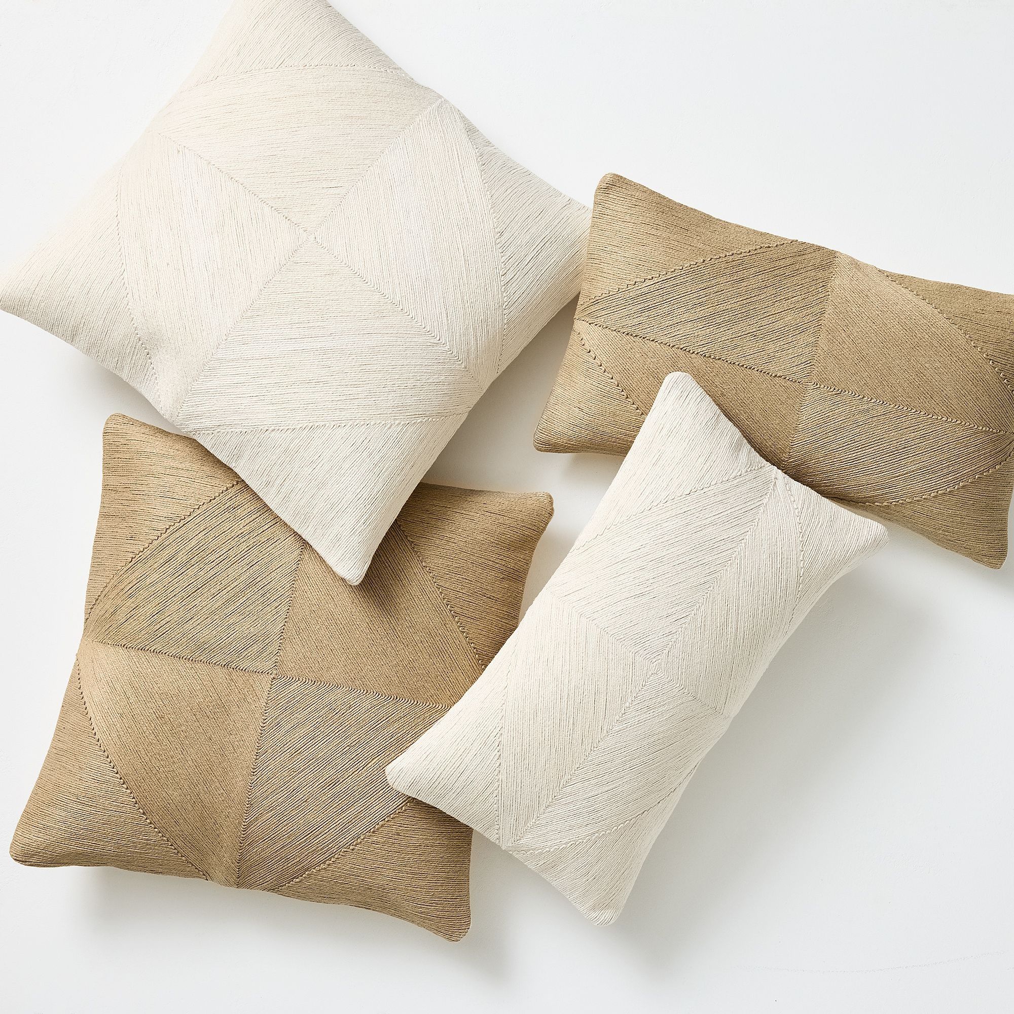 Jute Geo Pillow Cover 20x20 thumbnail 2