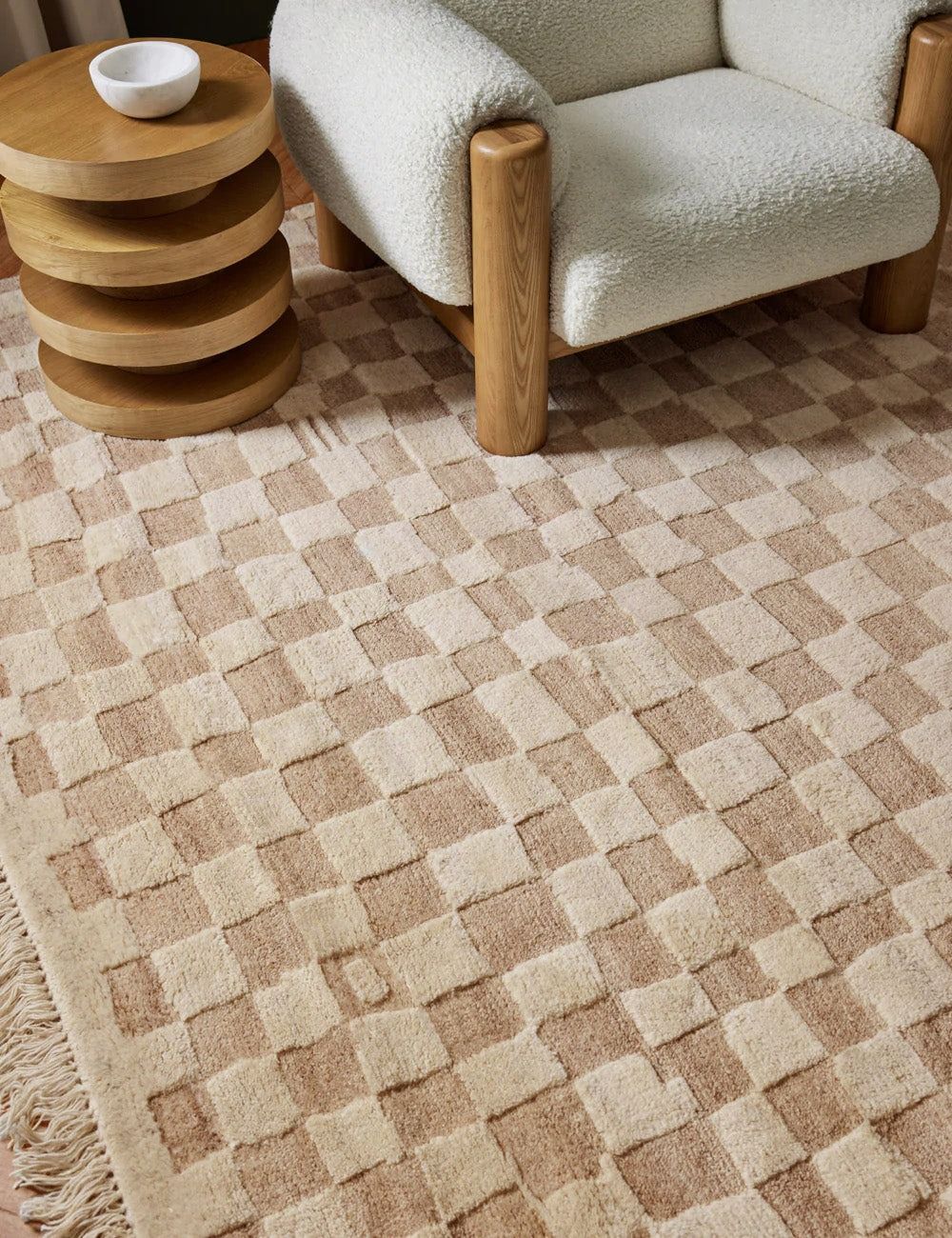 Irregular Checkerboard Rug 10x14 thumbnail 3