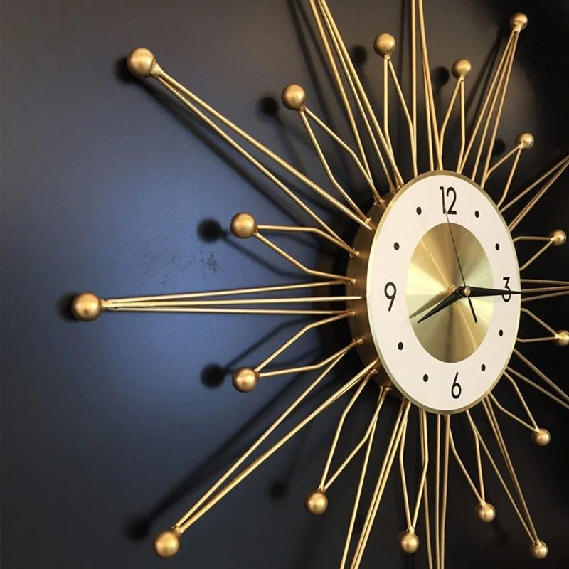 Modern Gold Silent Wall Clock thumbnail 2