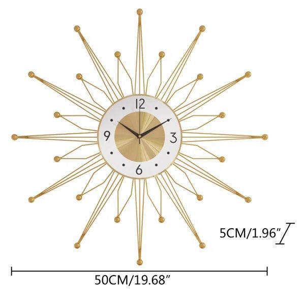 Modern Gold Silent Wall Clock thumbnail 3