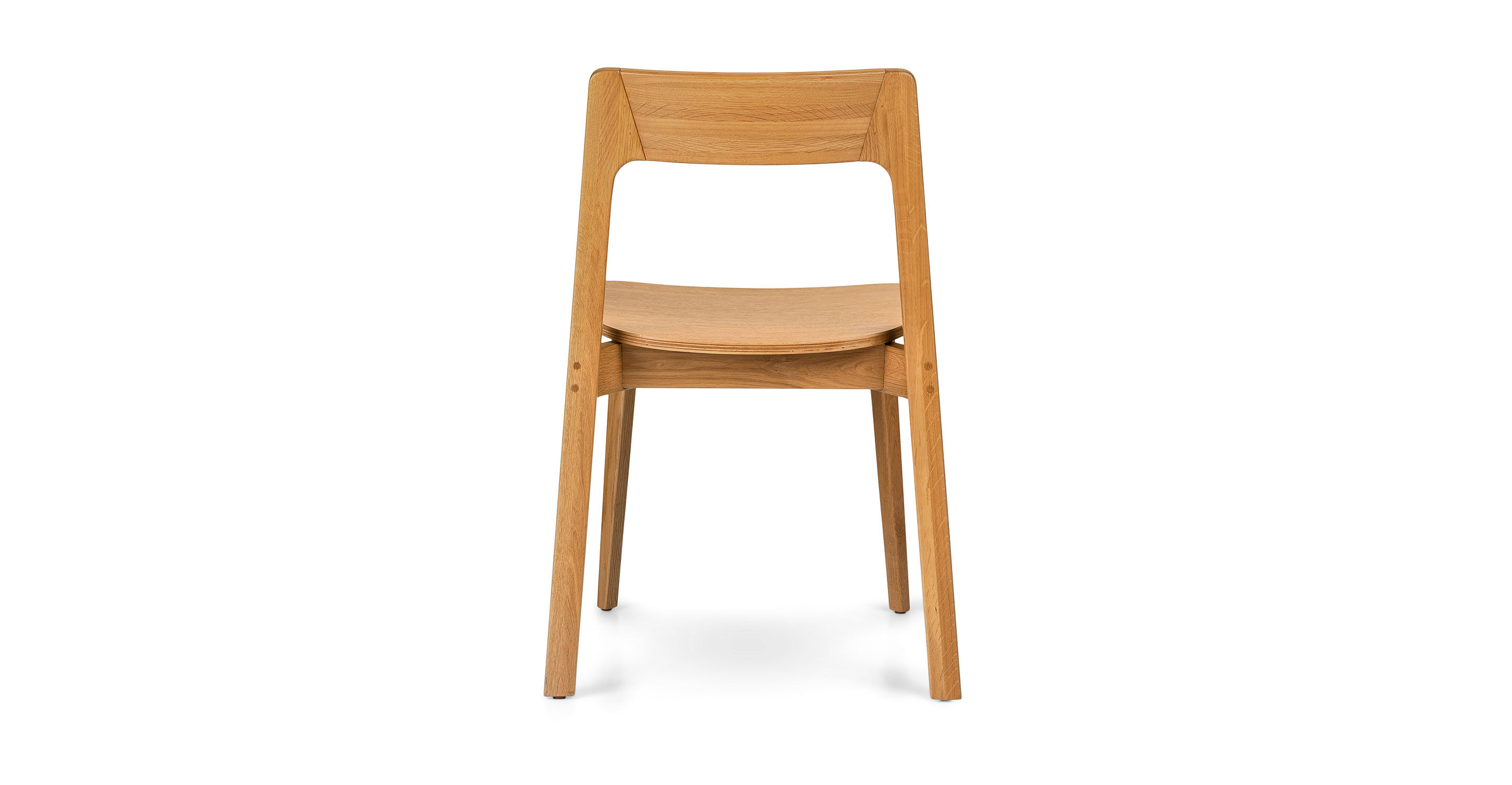 Gusfa Oak Stackable Dining Chair Set Of 2 thumbnail 5