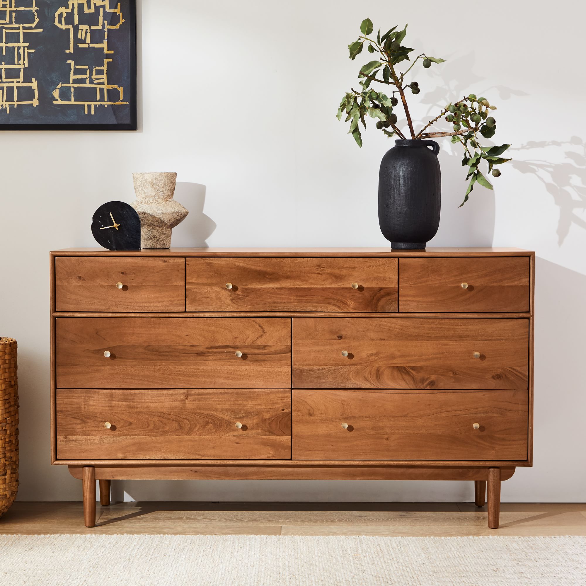 Keira Solid Wood 7 Drawer Dresser thumbnail 2