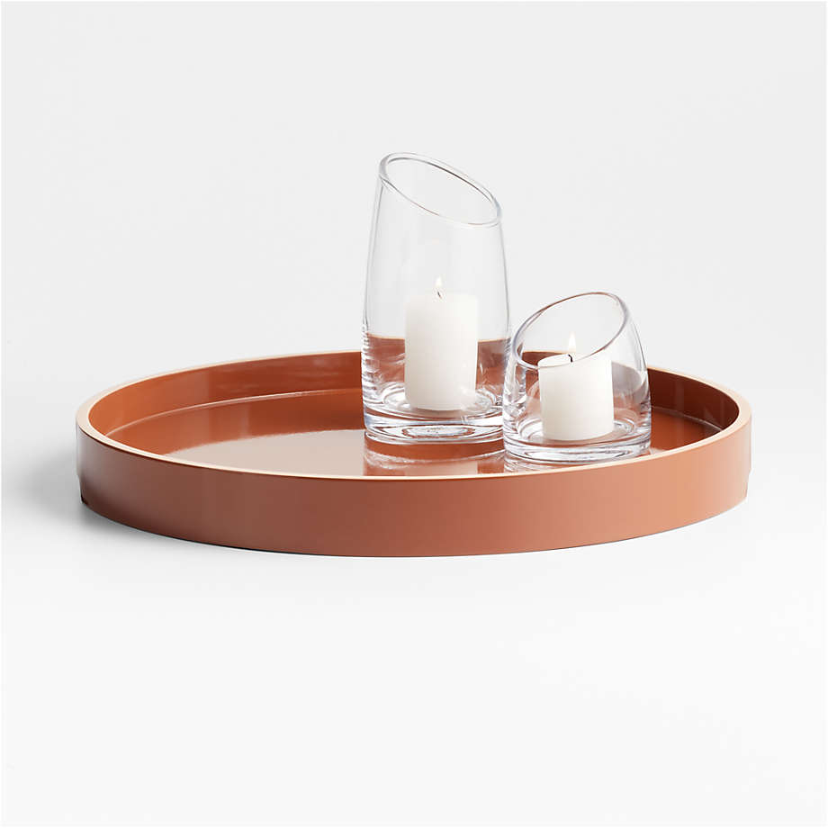 Ginger Orange Round 18 Decorative Tray thumbnail 2