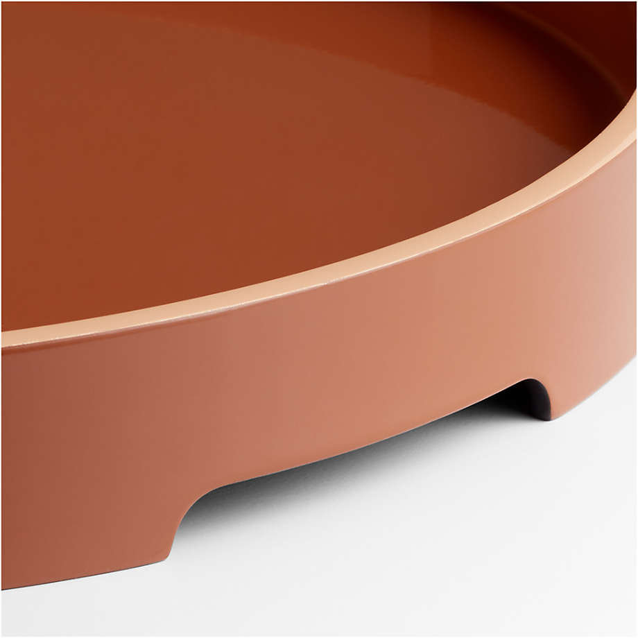 Ginger Orange Round 18 Decorative Tray thumbnail 3