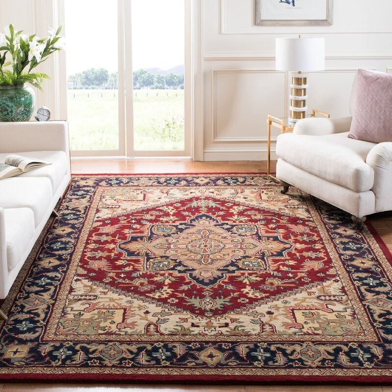 Balthrop Handmade Wool Red Rug thumbnail 2