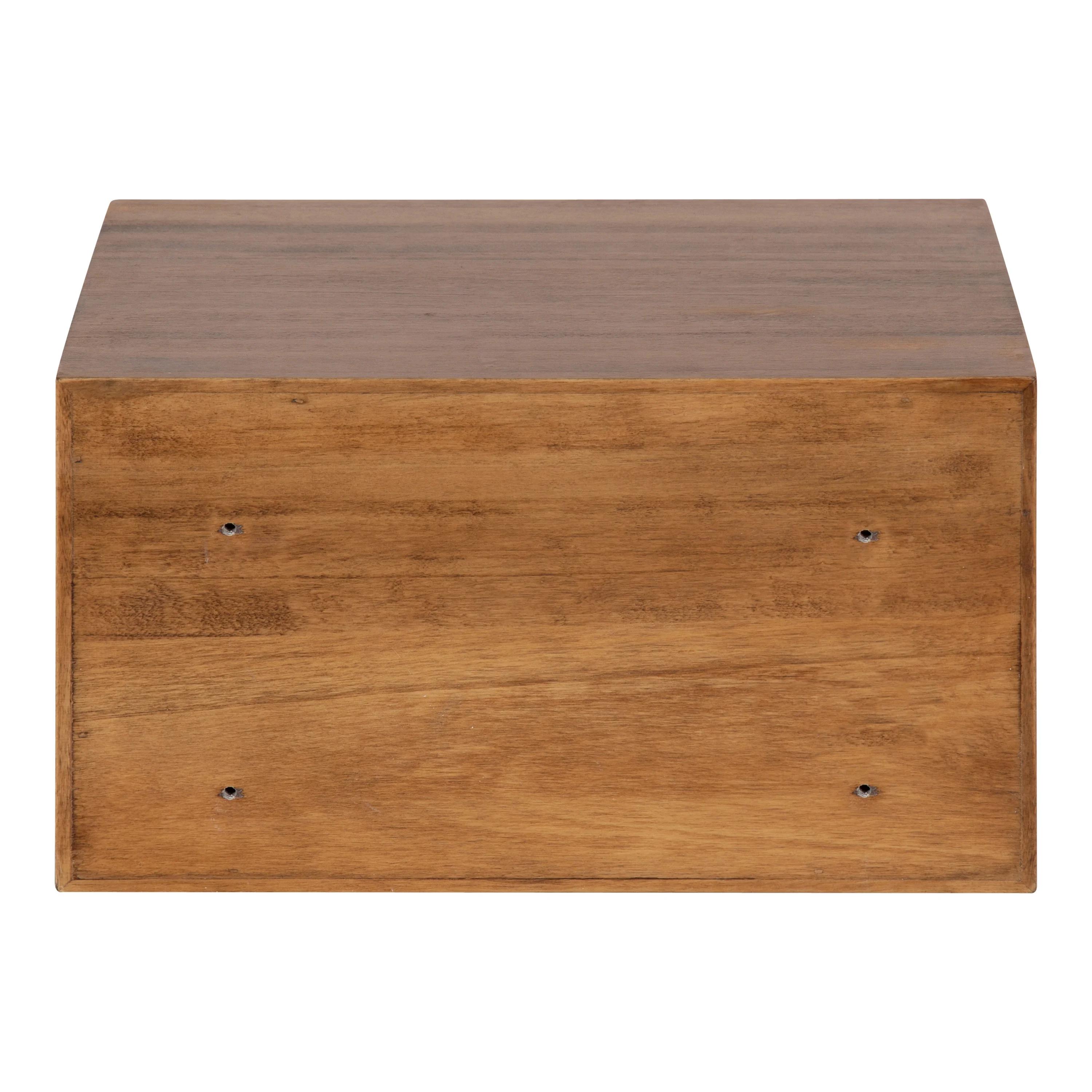 Adeana Poplar Solid Wood Floating Shelf with Drawer thumbnail 4