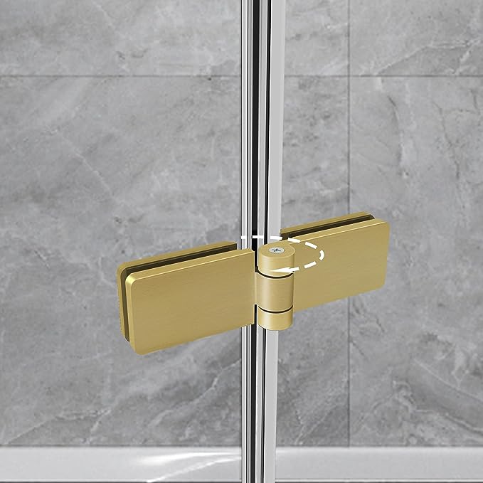 Bathroom Frameless Hinged Foldable Tub Door thumbnail 3
