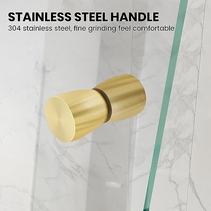 Bathroom Frameless Hinged Foldable Tub Door thumbnail 4