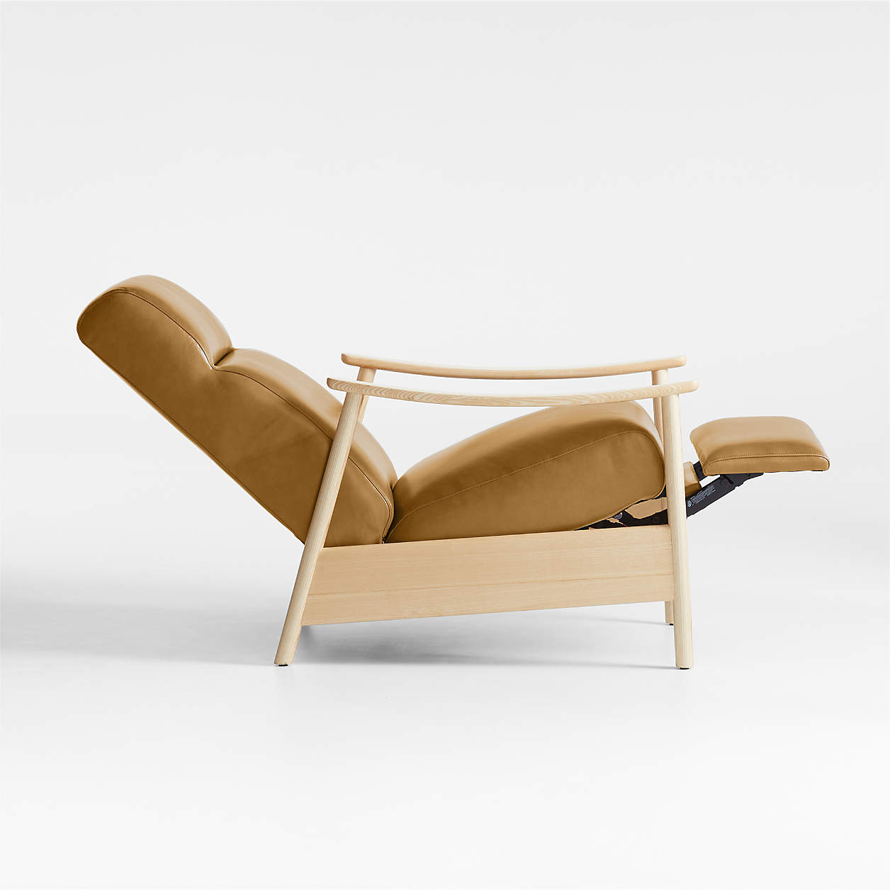 Domingo Leather Reclining Accent Chair with Wood Frame thumbnail 6