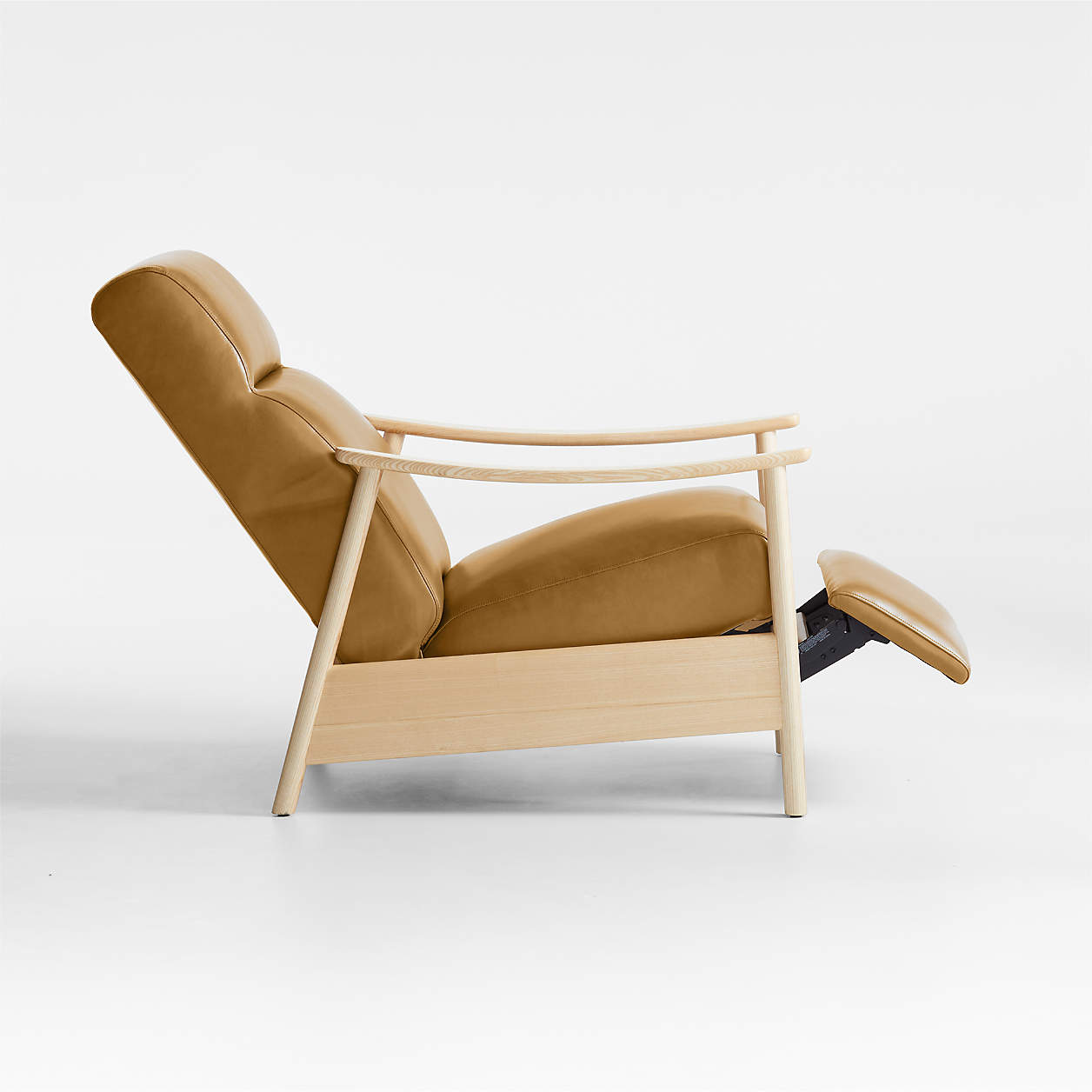 Domingo Leather Reclining Accent Chair with Wood Frame thumbnail 8