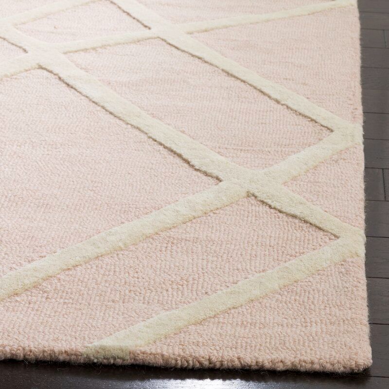 Krystyna Handmade Wool Pink Rug thumbnail 3