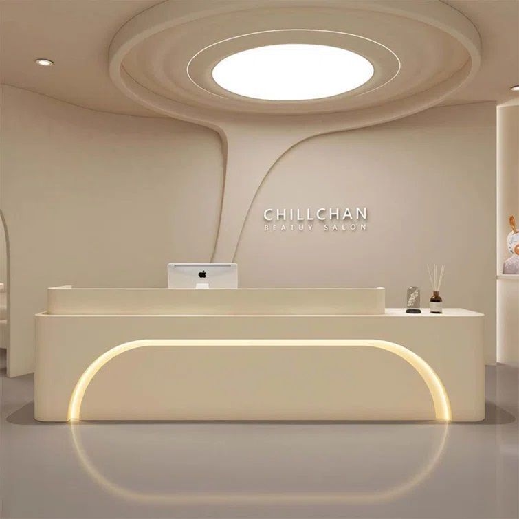 Elleah Rectangular Laminate Reception Desk thumbnail 2