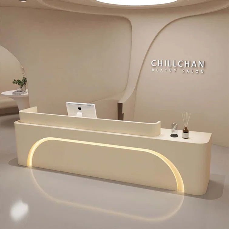 Elleah Rectangular Laminate Reception Desk thumbnail 3