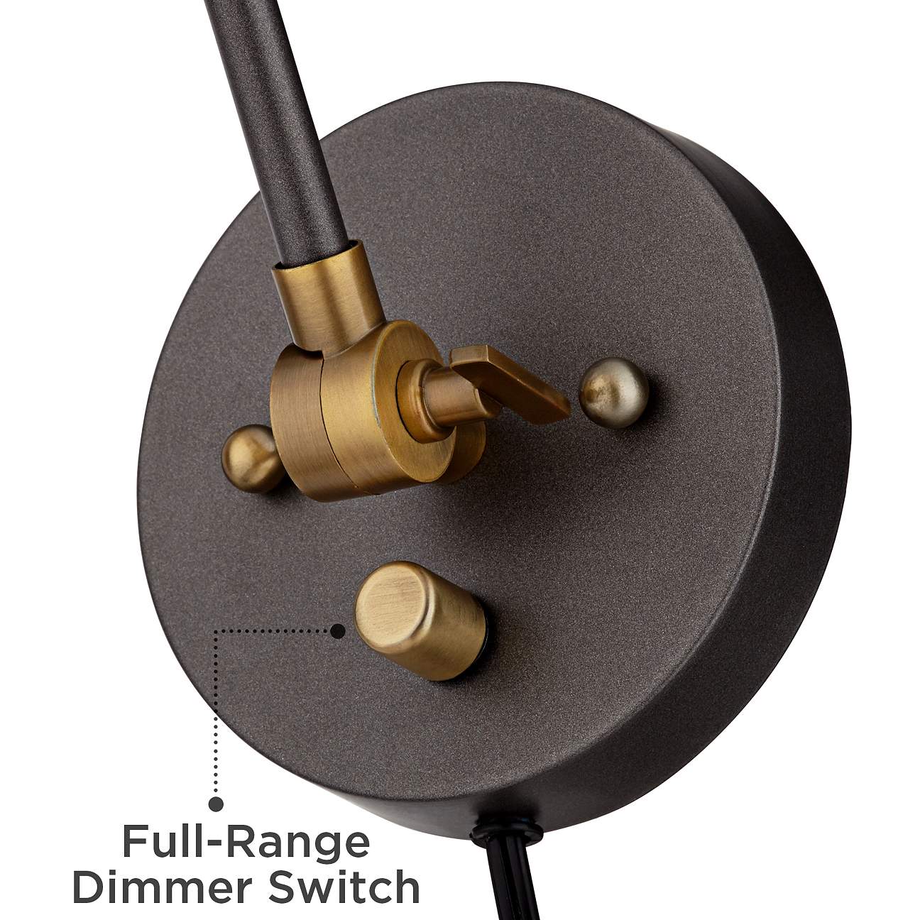 Kenora Gunmetal Plug In Swing Arm Wall Lamps Set of 2 thumbnail 5