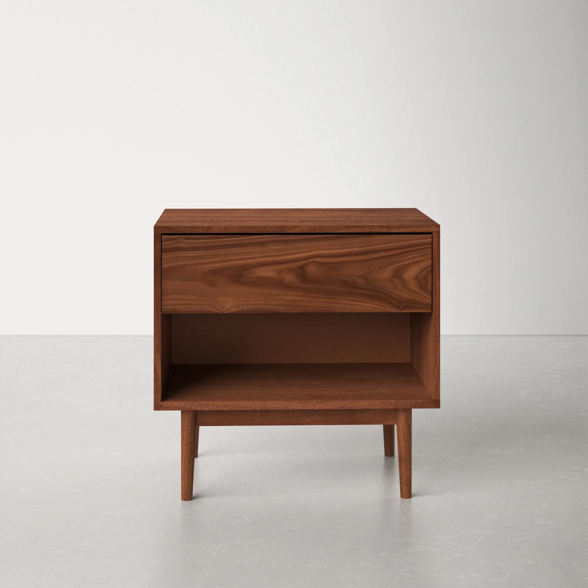 Indra Solid Manufactured Wood Nightstand thumbnail 2