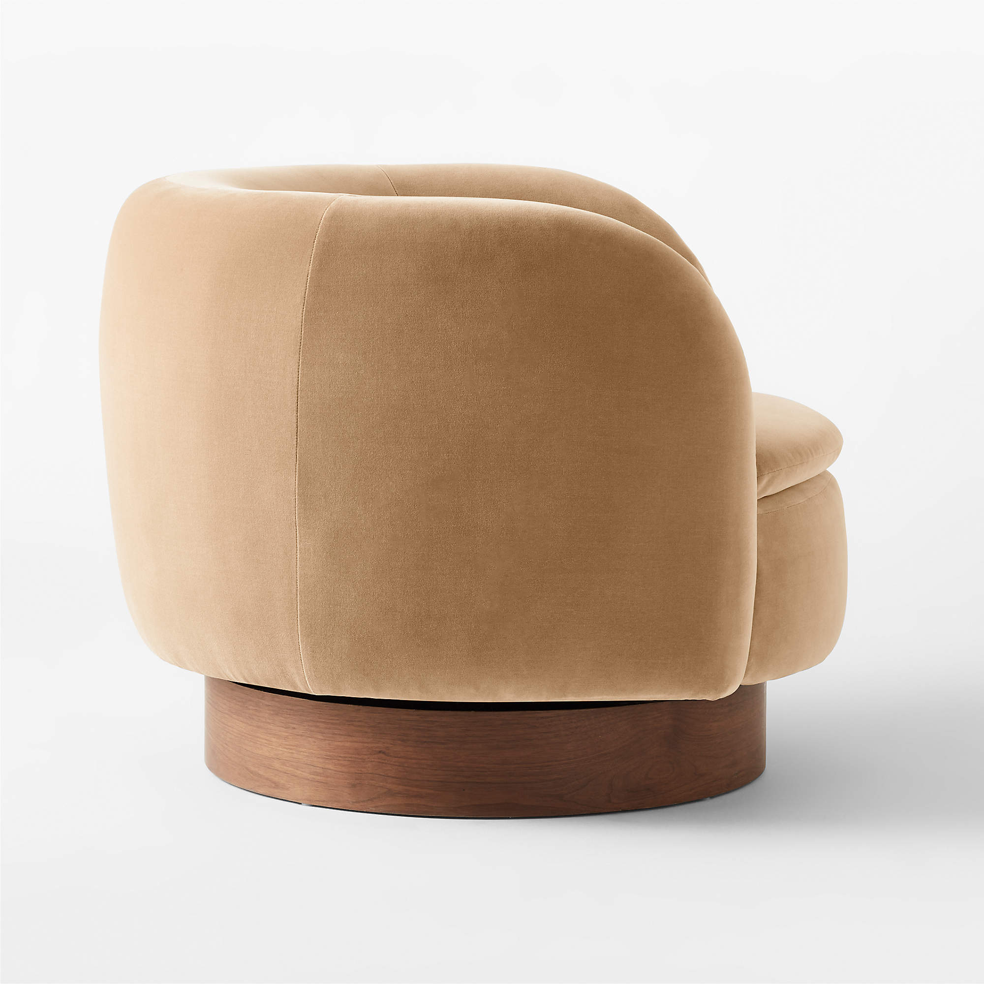 Muir Camel Velvet Swivel Chair thumbnail 4