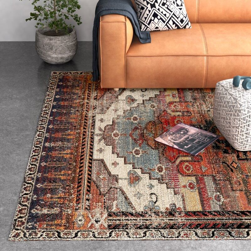 Haden Orange Indoor Outdoor Rug thumbnail 2