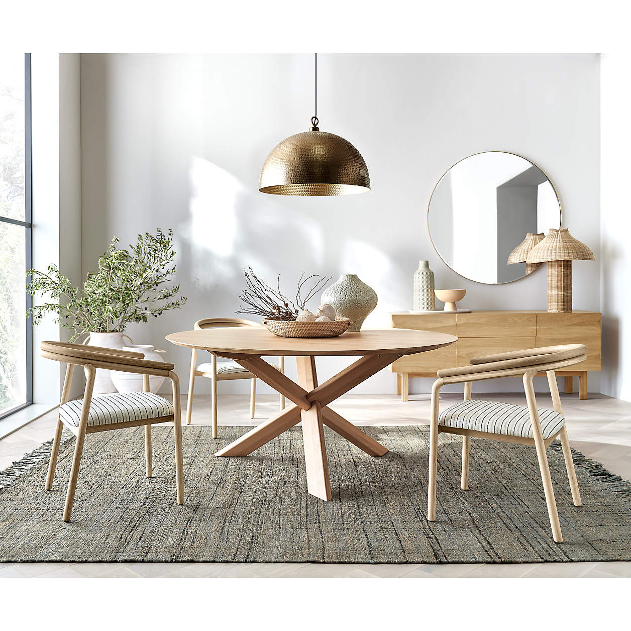 Apex White Oak Round Dining Table thumbnail 2