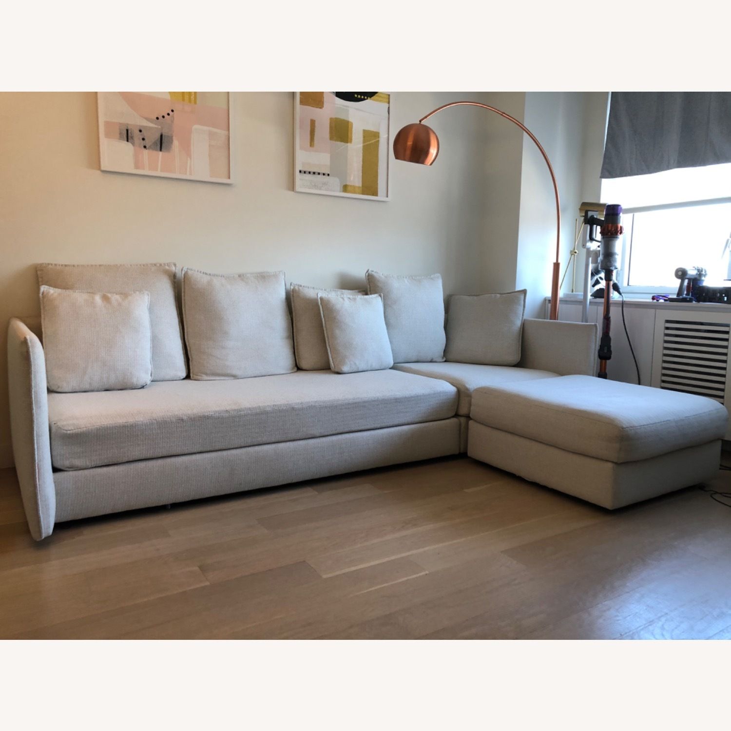 West Elm White Sofa thumbnail 2