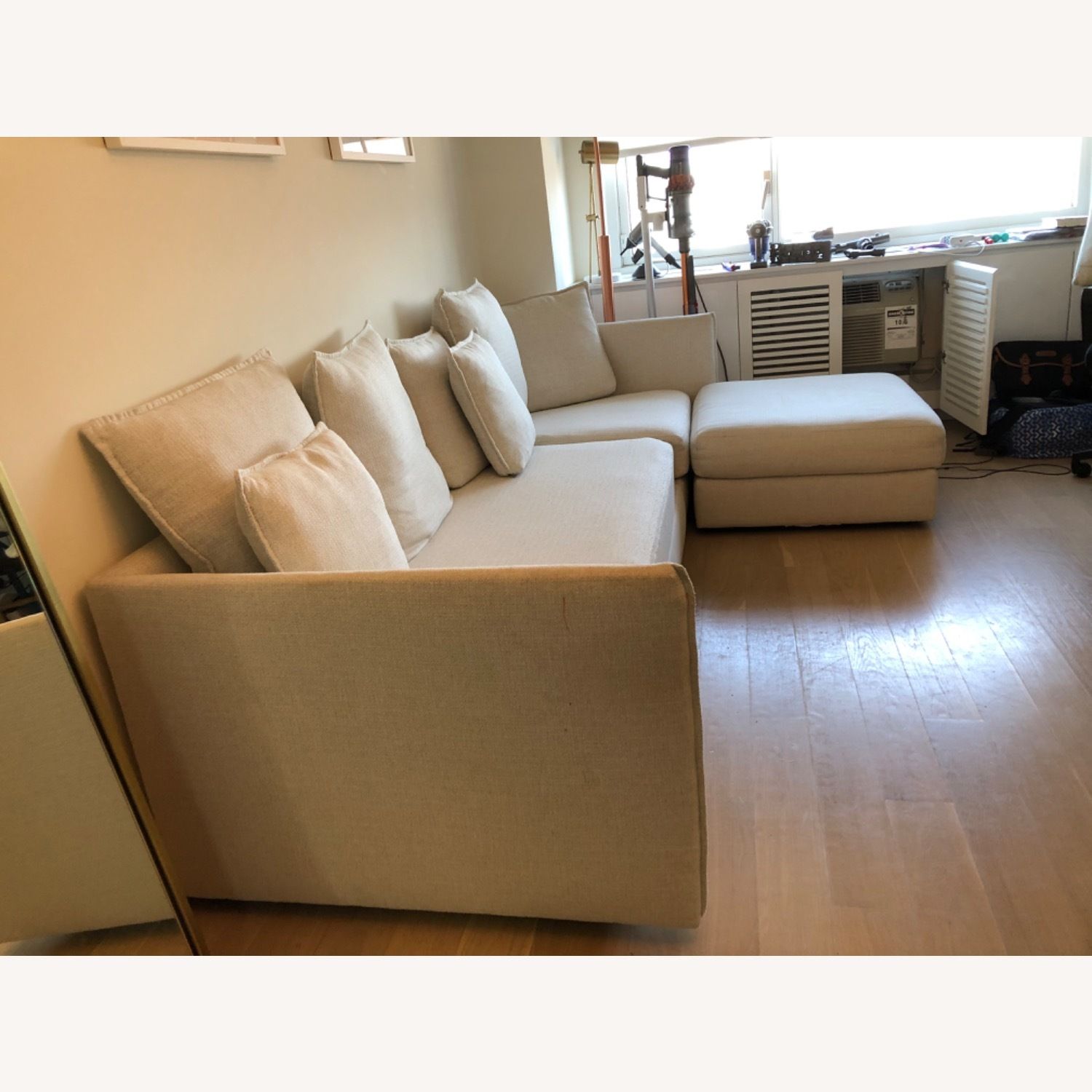 West Elm White Sofa thumbnail 3