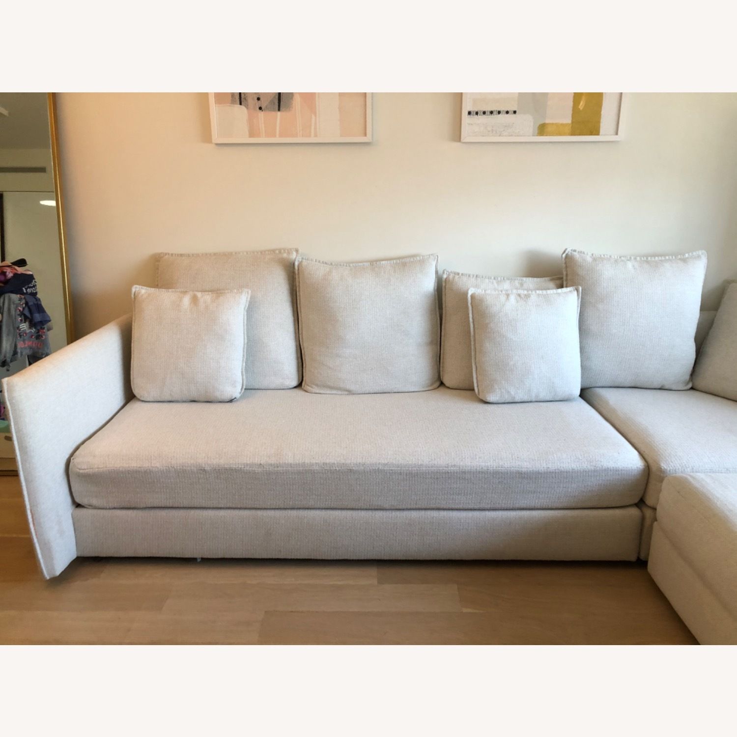 West Elm White Sofa thumbnail 4