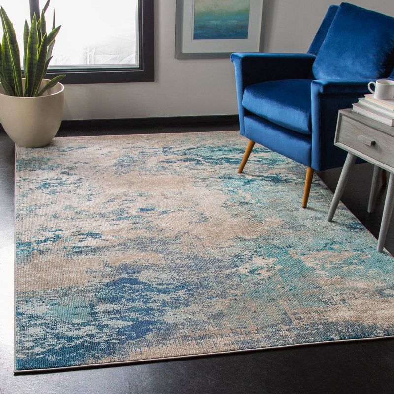 Gammage Performance Blue Gray Rug thumbnail 2
