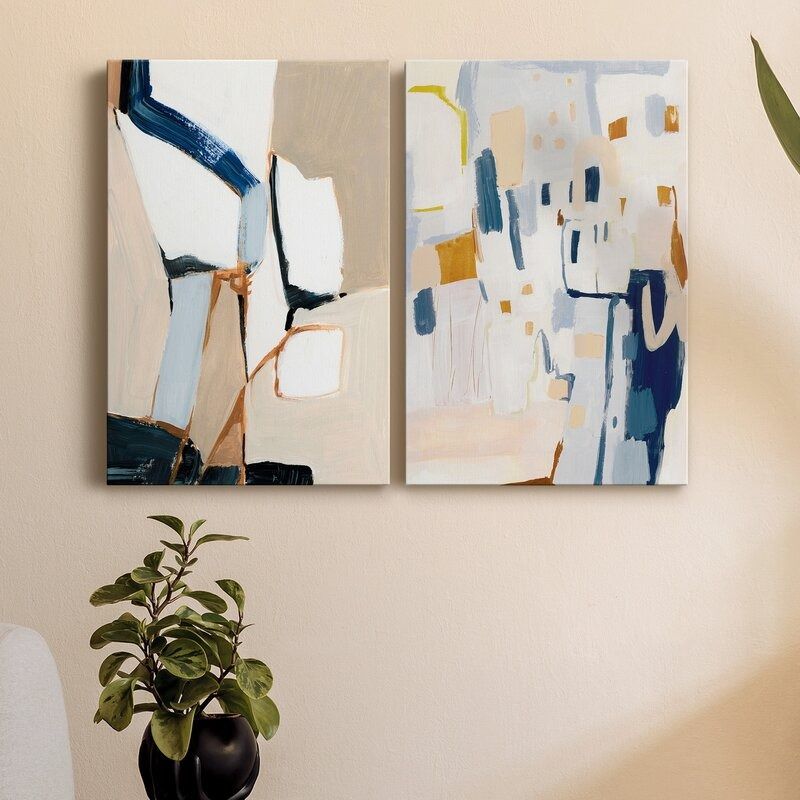 Diagramme  On Canvas 2 Pieces Painting thumbnail 2