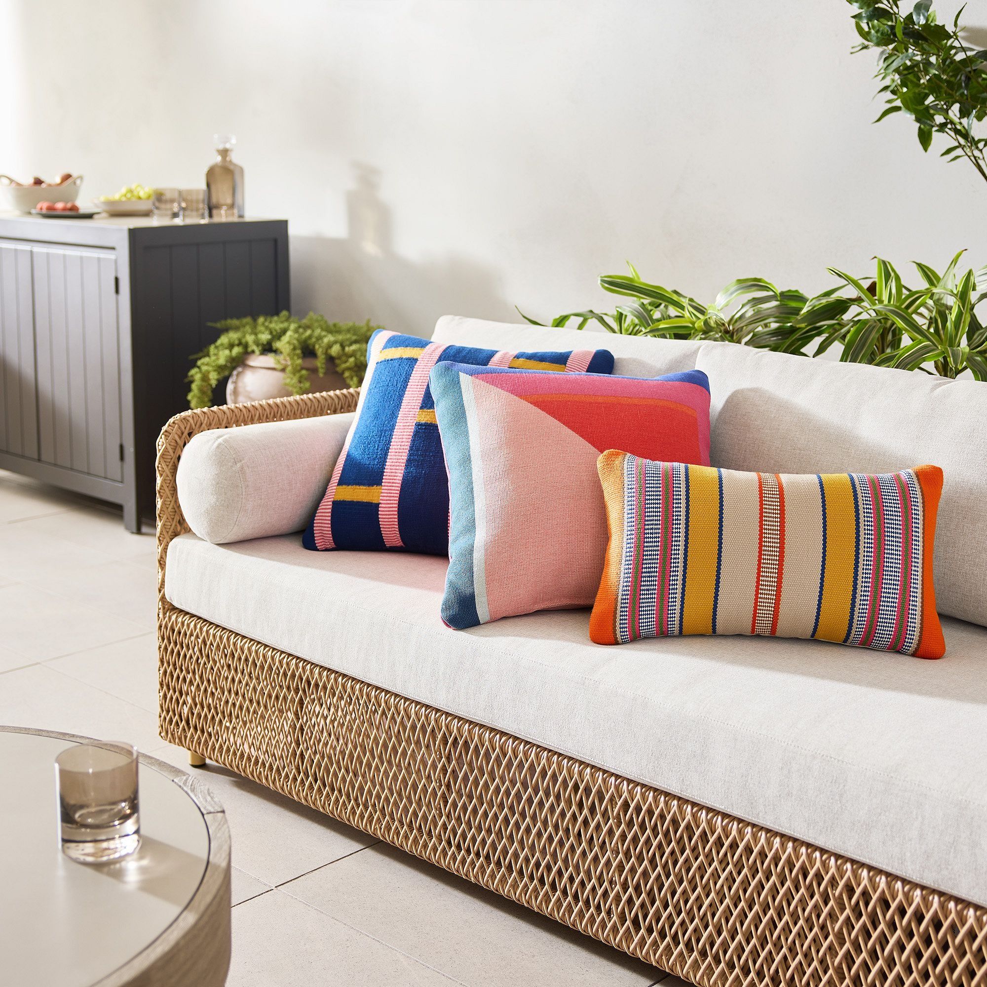Split Colorblock IndoorOutdoor Pillow thumbnail 2