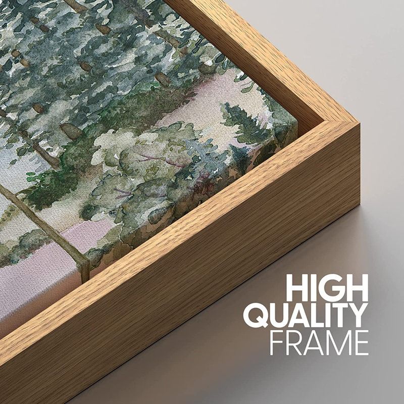 Pastel Mountain Range Wood Forest Frame thumbnail 3