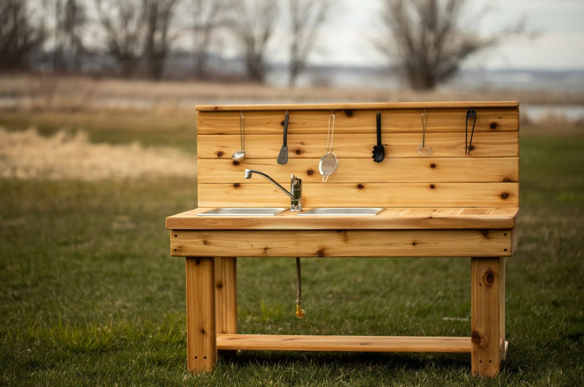 Outdoor Pretend Kitchen with Working Sink thumbnail 4