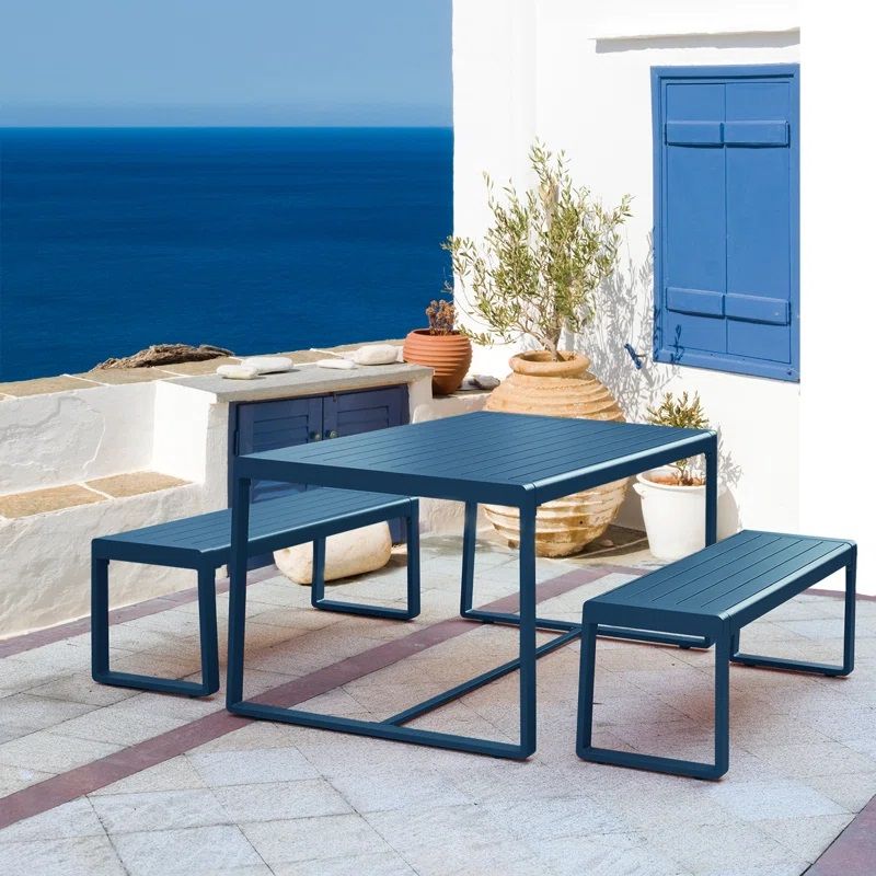 Marya Rectangular 6 Person Long Dining Set thumbnail 2