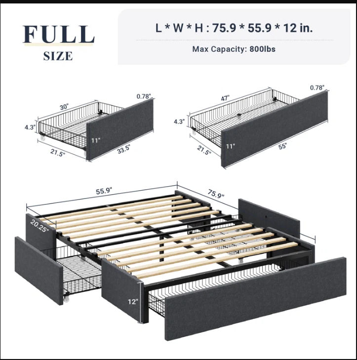 Platform Bed With Storage thumbnail 2
