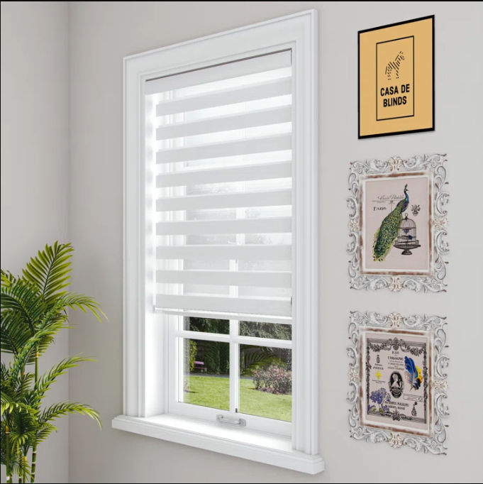 Zebra Blinds Window Dual Layer Roller Shades 36 thumbnail 2