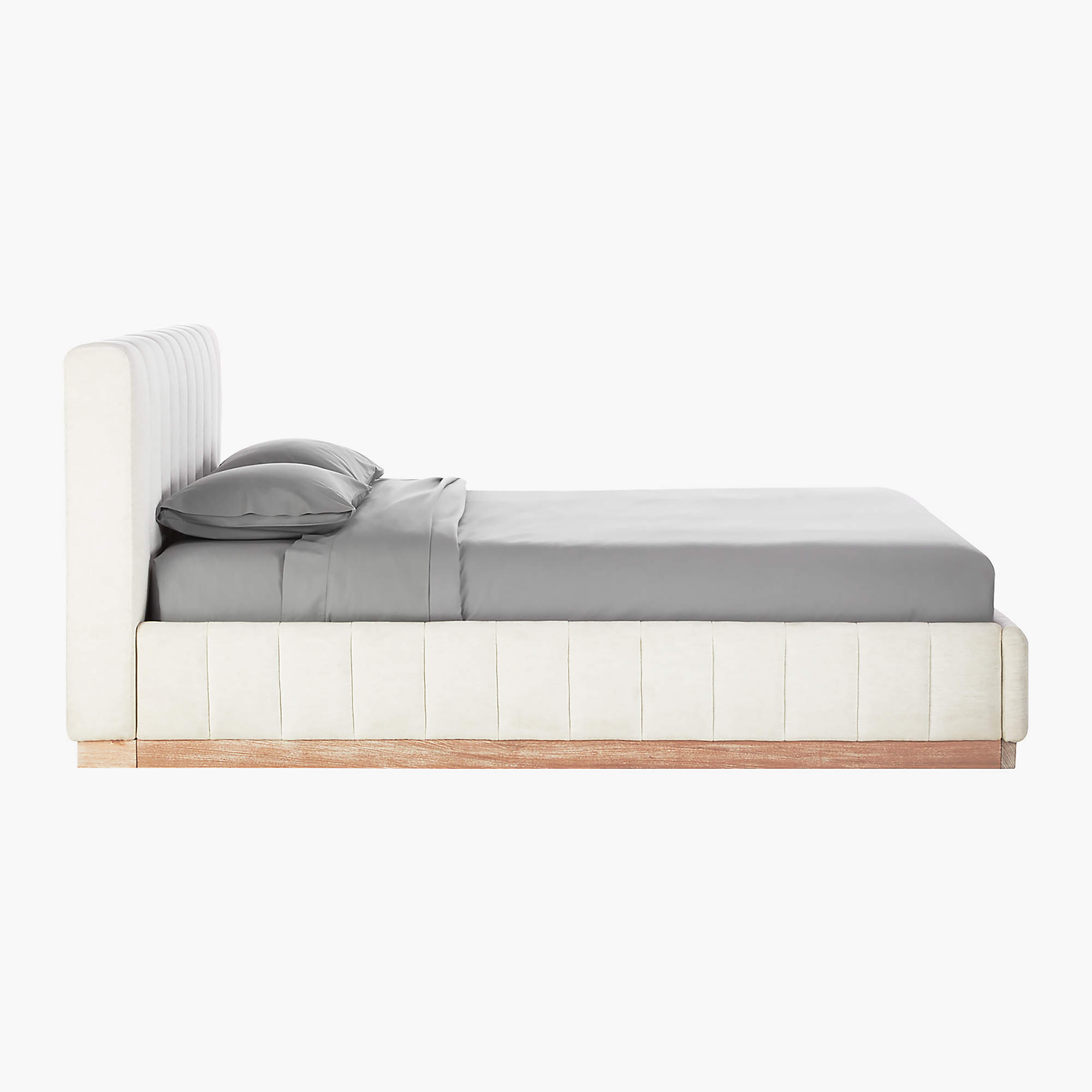 Forte Channeled White King Bed thumbnail 3
