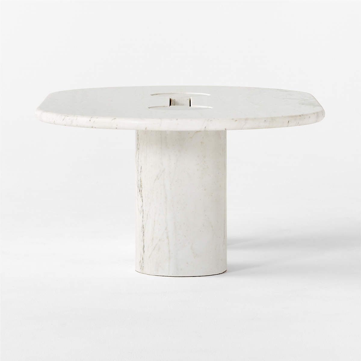 Liguria Oval White Marble Coffee Table with White Marble Base by Gianfranco Frattini thumbnail 4
