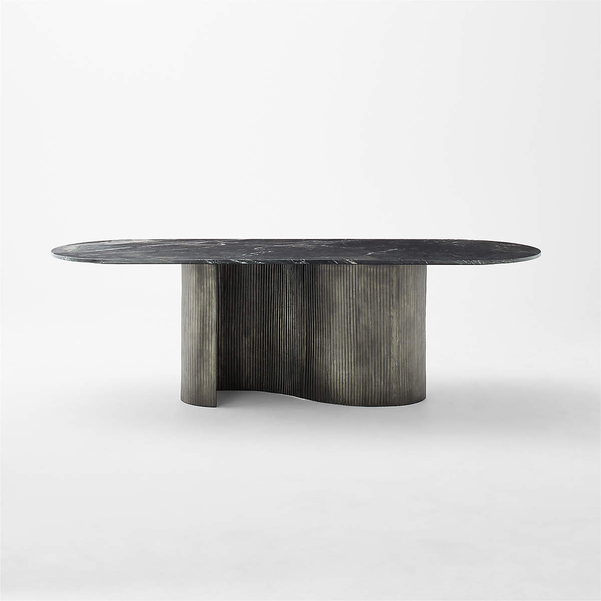 Aster Black Marble And Aluminum Dining Table thumbnail 3