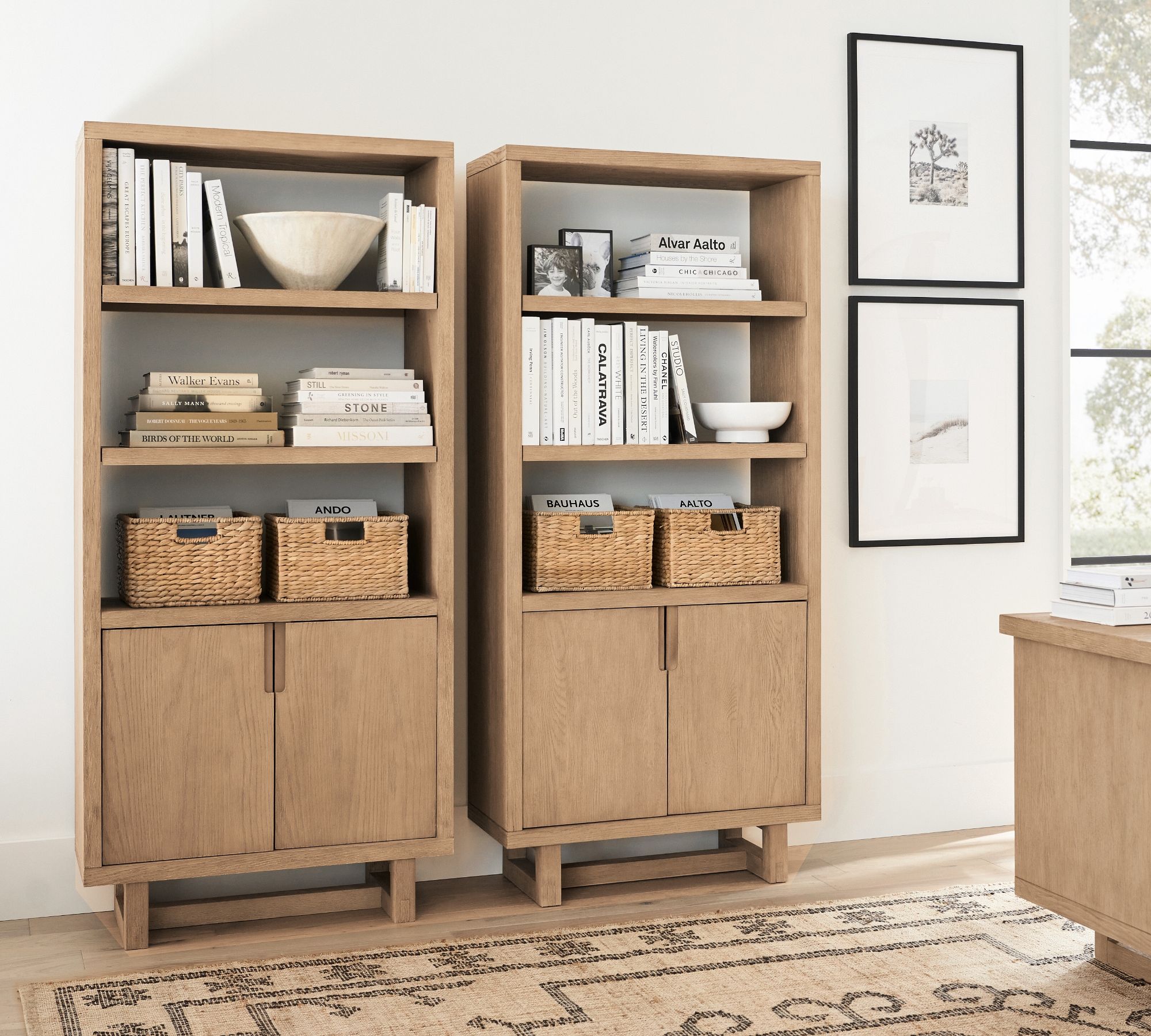 Portola Open Bookcase with Doors (33"-66") thumbnail 2