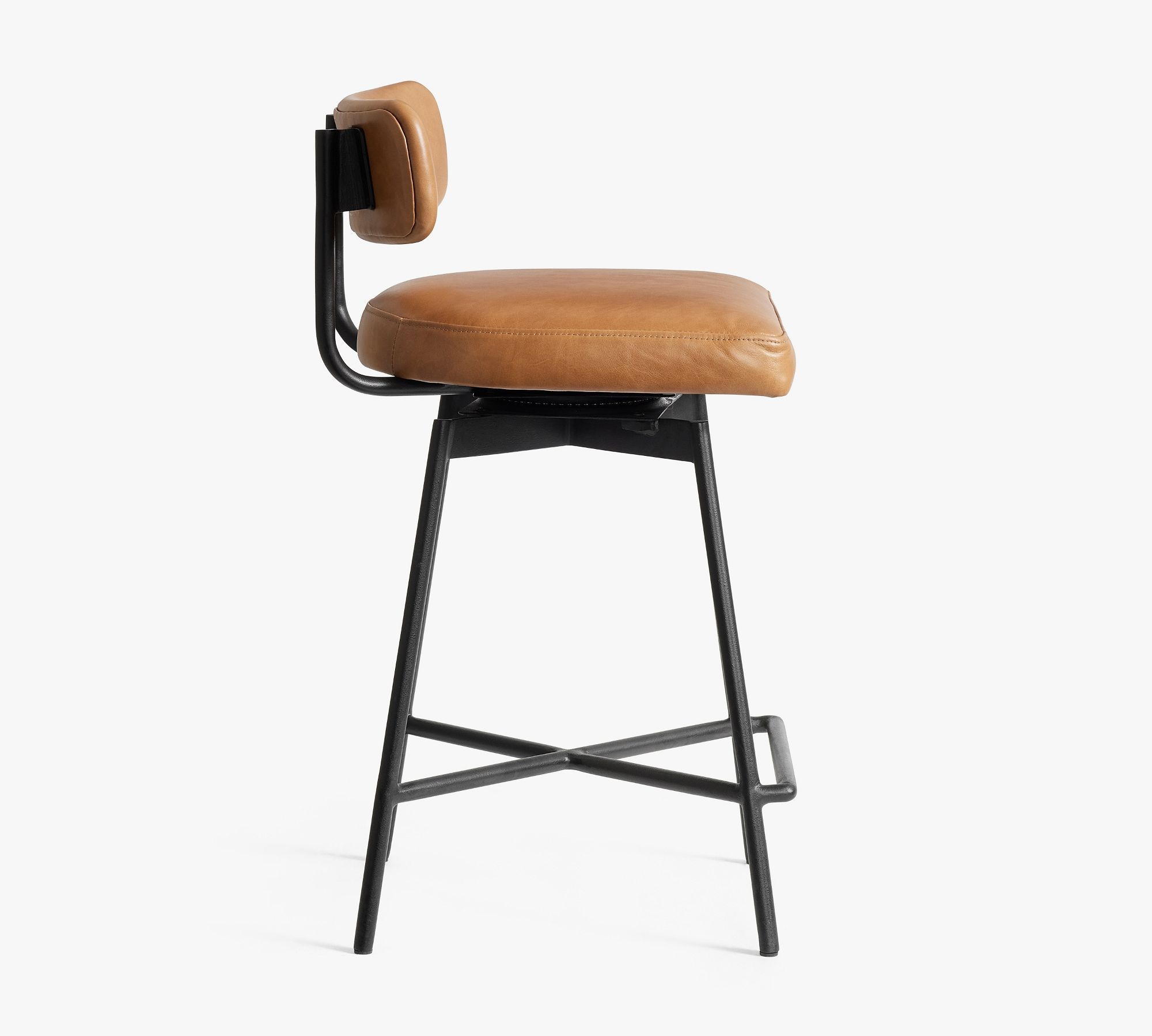 Maison Leather Low Back Counter Stool thumbnail 4