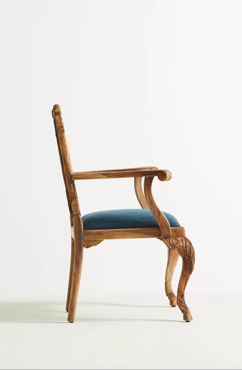 Handcarved Menagerie Deer Armchair thumbnail 4
